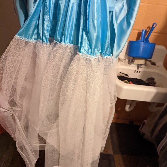 Blue and white prom dress - Picture 10 of 12